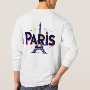 Camiseta Cidade das Luzes: Arte Tipográfica Bold Paris