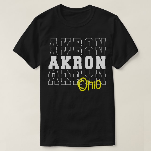 Camiseta Cidade de Akron Ohio Akron OH (Frente do Design)