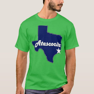 Camiseta Cidade de Atascocita Texas - Marinho do mapa do es
