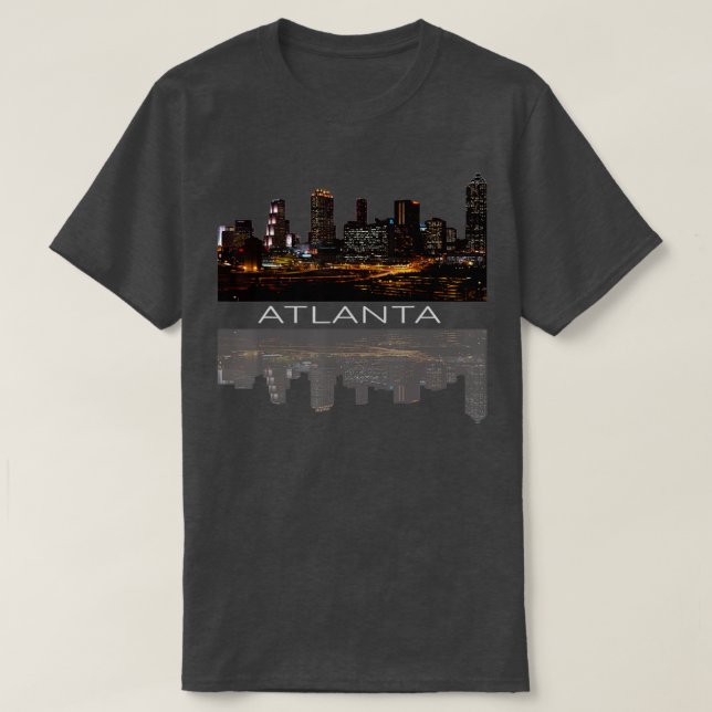 Camiseta Cidade de Atlanta Noite Georgia Skyline Cityscap (Frente do Design)