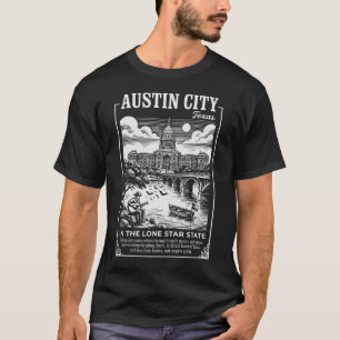 CAMISETA CIDADE DE AUSTIN TEXAS NO ESTADO LONE STAR
