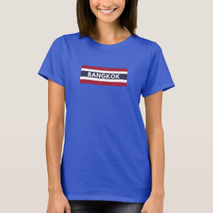 Camiseta Cidade de Bangkok na Bandeira da Tailândia