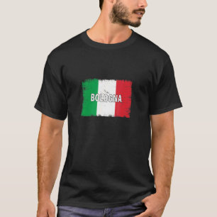 Camiseta Cidade de Bolonha, Itália, com bandeira italiana