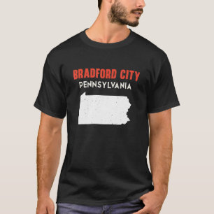 Camiseta Cidade de Bradford, Pensilvânia, Estados Unidos, A