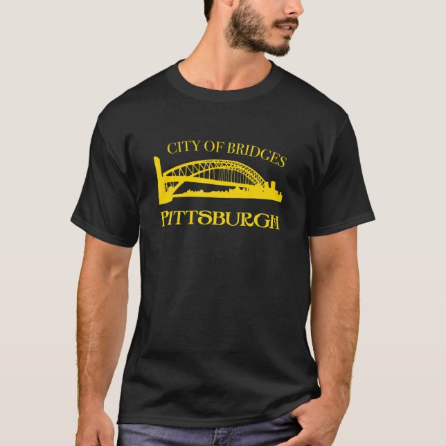 Camiseta Cidade de Bridges Pittsburgh Pensilvânia T Shirt (Frente)