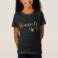Cidade de Bruxelas Bandeira no Coração