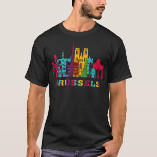 Camiseta Cidade de Bruxelas Skyline Bélgica Landmark