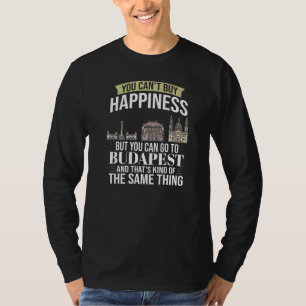 Camiseta Cidade de Budapeste, Hungria - Skyline Map Viagem
