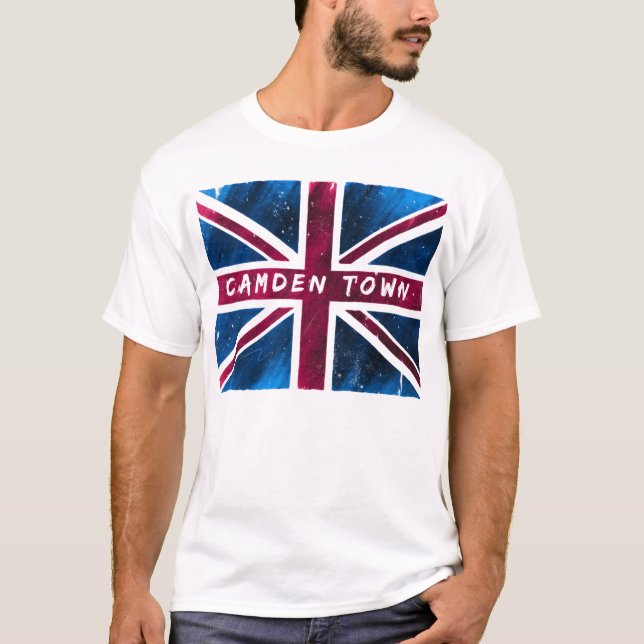 Camiseta Cidade de Camden - bandeira de Reino Unido Union (Frente)