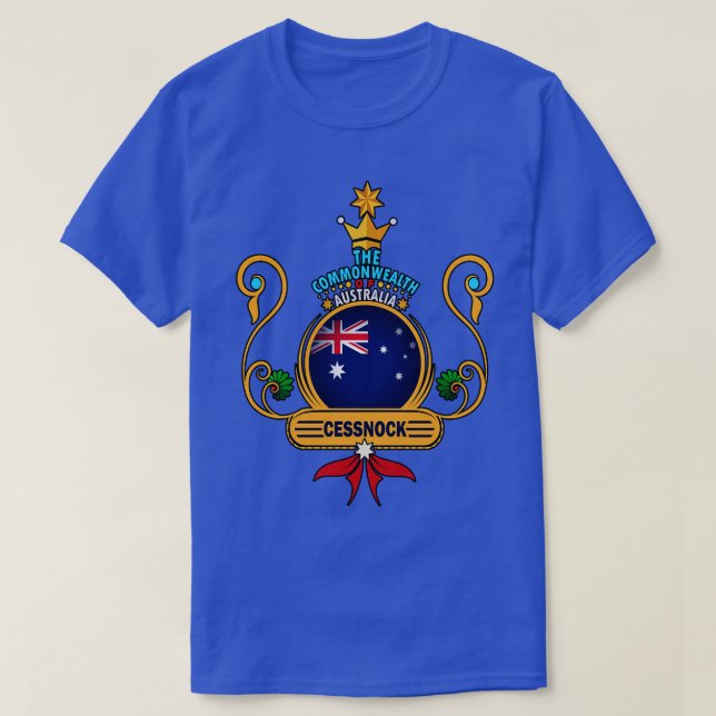 Camiseta Cidade de Cessnock Ouro da bandeira australiana So (Frente do Design)