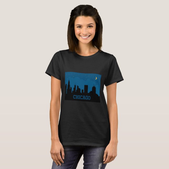 Camiseta Cidade de Chicago (Frente Completa)