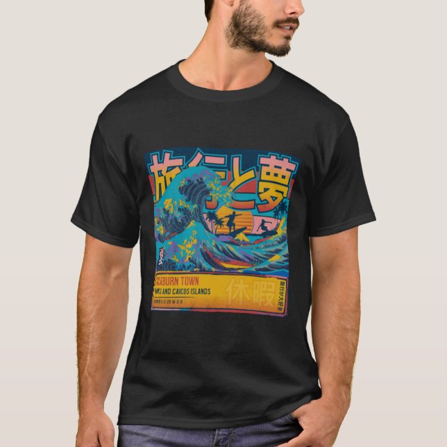 Camiseta Cidade De Cockburn, Turks E Caicos, férias, Unida (Frente)