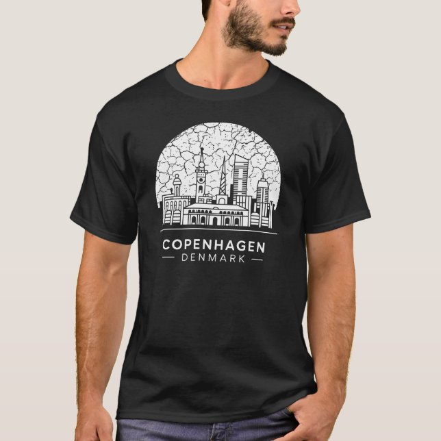 Camiseta Cidade de Copenhaga Dinamarca (Frente)