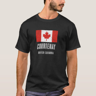 Camiseta Cidade de Courtenay - Canadá Bandeira Canadense S