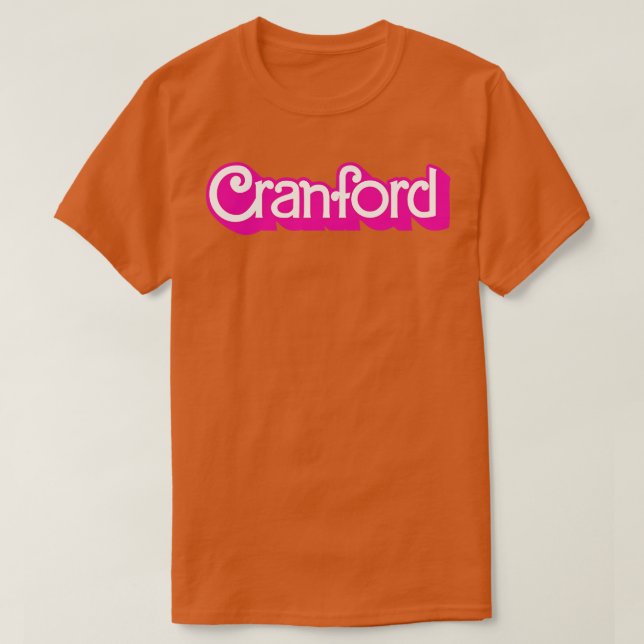 Camiseta Cidade de Cranford Doll Lettering (Frente do Design)