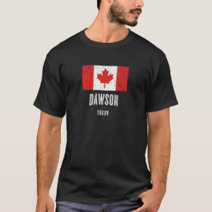 Camiseta Cidade de Dawson - CANADÁ CANADIAN Flag Novelty Me
