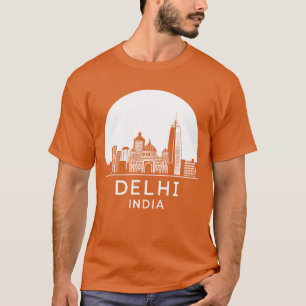 Camiseta Cidade de Deli Índia vintage
