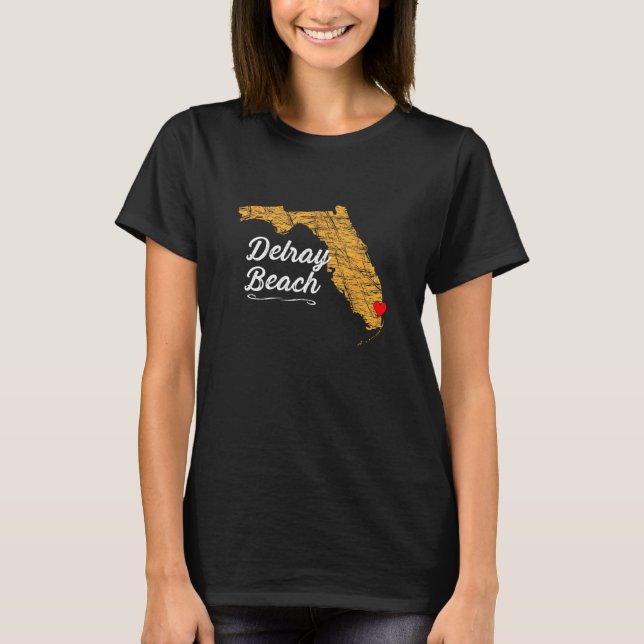 Camiseta Cidade de DELRAY BEACH - Flórida Vacation Souvenir (Frente)