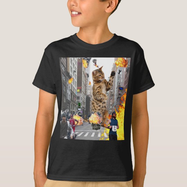 Camiseta Cidade de destruição do gato (Frente)