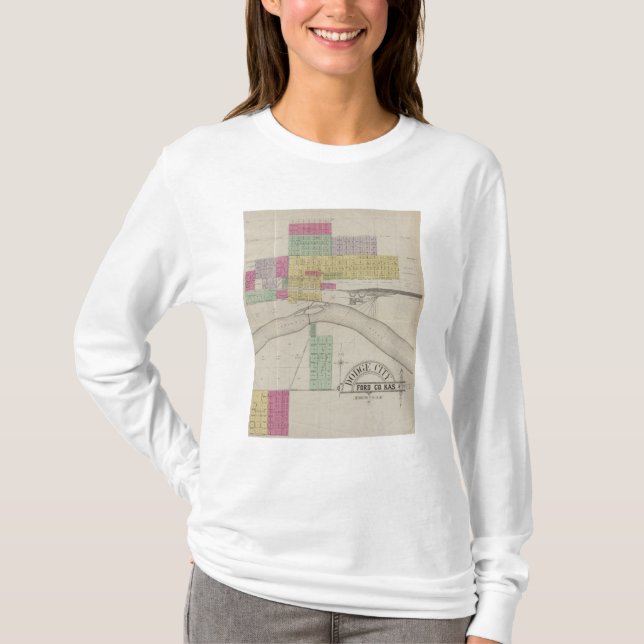 Camiseta Cidade de Dodge, o Condado de Ford, Kansas (Frente)