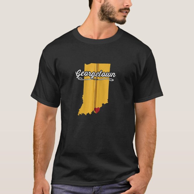 Camiseta Cidade De Georgetown Indiana Hoosier Merch Zip (Frente)