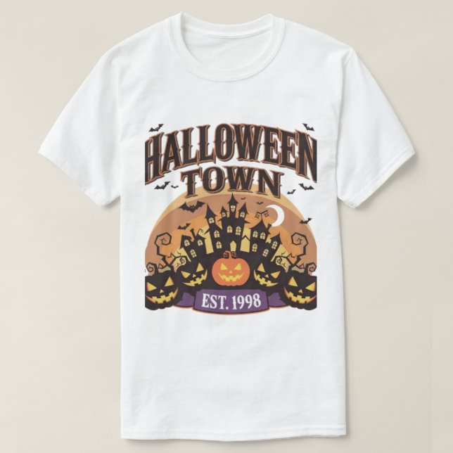 Camiseta cidade de halloween (Frente do Design)
