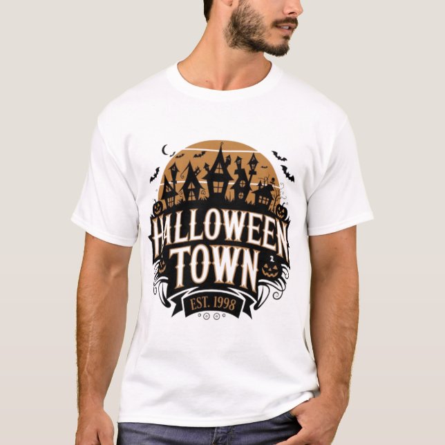 Camiseta cidade de halloween (Frente)