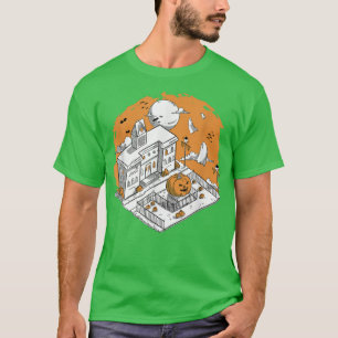 Camiseta Cidade de Halloween Hunted Scary Spooky Holiday