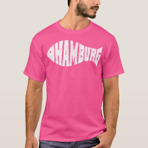 Camiseta Cidade de Hamburgo Alemanha Norte-Alemã Forma de P