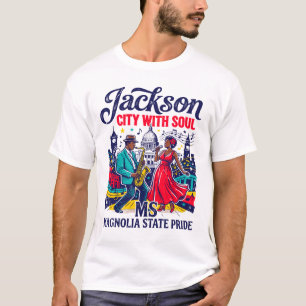 Camiseta Cidade de Jackson com Alma Orgulho do Estado Magnó