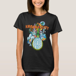 Camiseta Cidade de Kansas Fonte Azul Viagem Retro