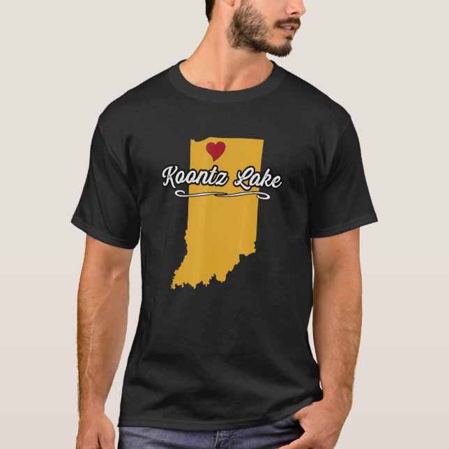 Camiseta Cidade De Koontz Lake Indiana Hoosier Merch (Frente)