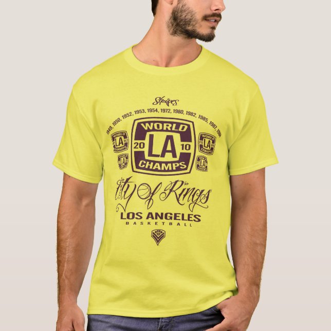 Camiseta Cidade de Los Angeles do t-shirt dos anéis (Frente)