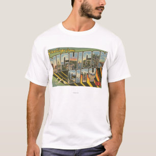 Camiseta Cidade de Michigan, Indiana - grandes cenas da
