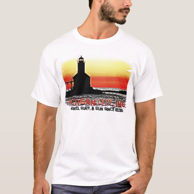 Camiseta Cidade de Michigan retro (Frente)