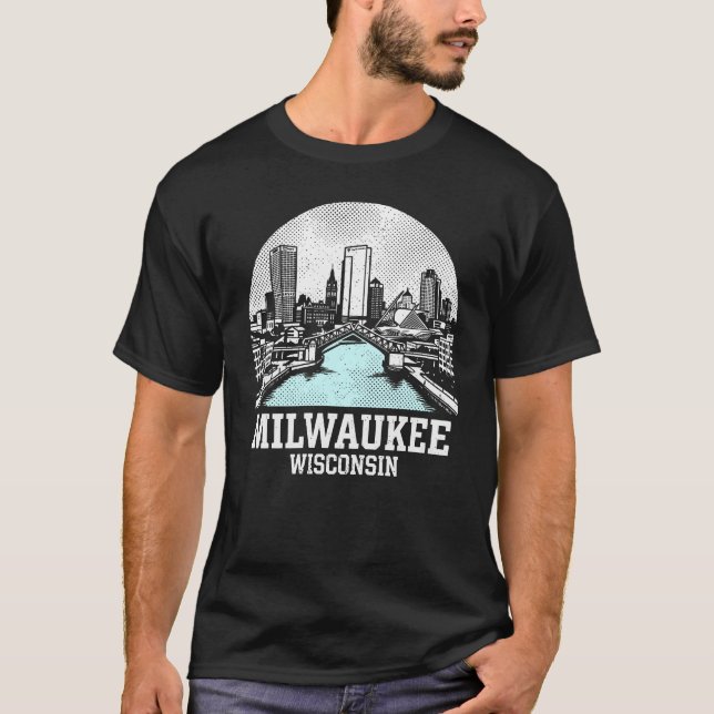 Camiseta Cidade de Milwaukee Wisconsin (Frente)