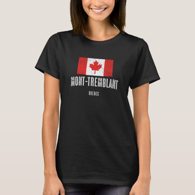 Camiseta Cidade de Mont-Tremblant - CANADIAN Flag Merc (Frente)