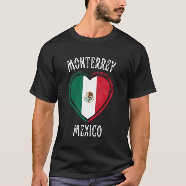 Camiseta Cidade de Monterrey, Bandeira do México (Frente)