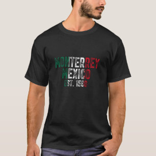 Camiseta Cidade de Monterrey México Fundada em 1596, Bandei