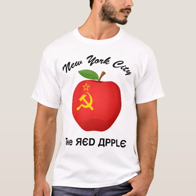 Camiseta Cidade de Nova York A Maçã Vermelha (Frente)