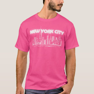 Camiseta Cidade de Nova York NYC Paisagem Urbana Presente p