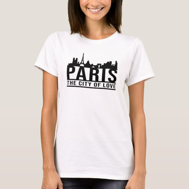 Camiseta Cidade de Paris, França, Cidade da Cidade do Cabo  (Frente)