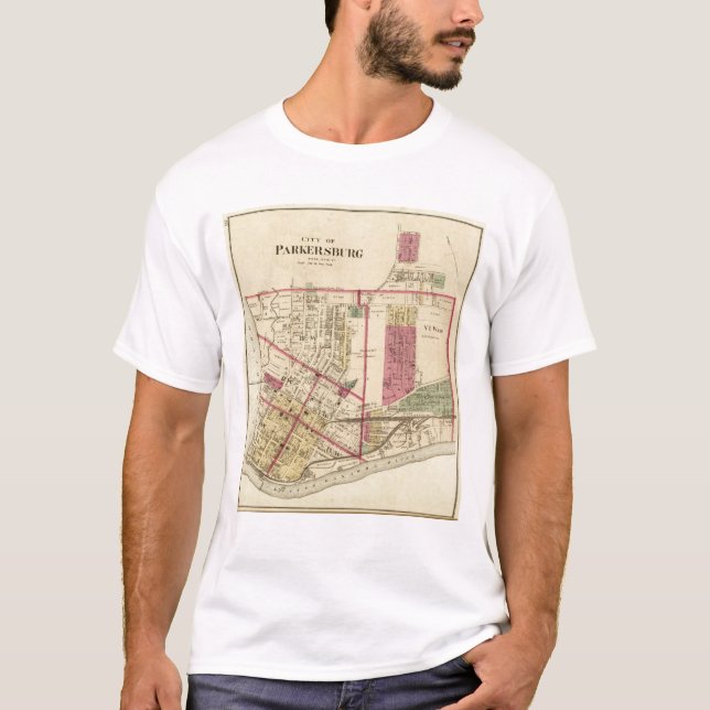 Camiseta Cidade de Parkersburg, West Virginia (Frente)
