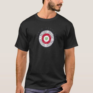 Camiseta Cidade de Raleigh Flag Estado Carolina do Norte Se