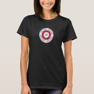 Camiseta Cidade de Raleigh Flag Estado Carolina do Norte Se