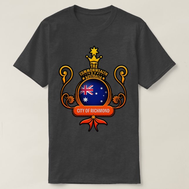 Camiseta Cidade de Richmond Áustria Não Austrália (Frente do Design)