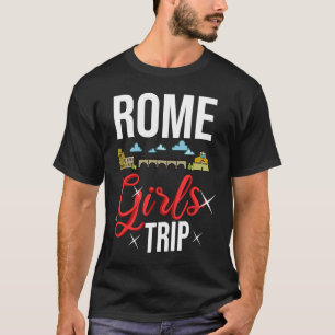 Camiseta Cidade de Roma, Itália, Trip Skyline Map Viagem