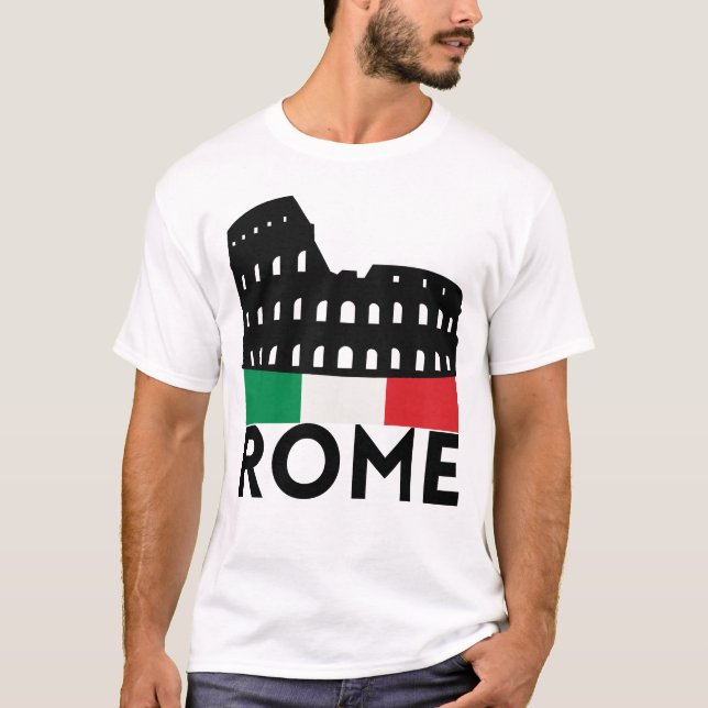 Camiseta Cidade de Roma, Itália, viagem (Frente)