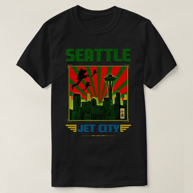 CAMISETA CIDADE DE SEATTLE JET (Frente do Design)