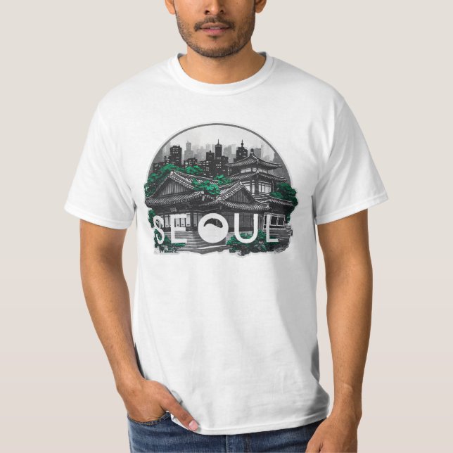 Camiseta Cidade de Seul, Coreia do Sul (Frente)